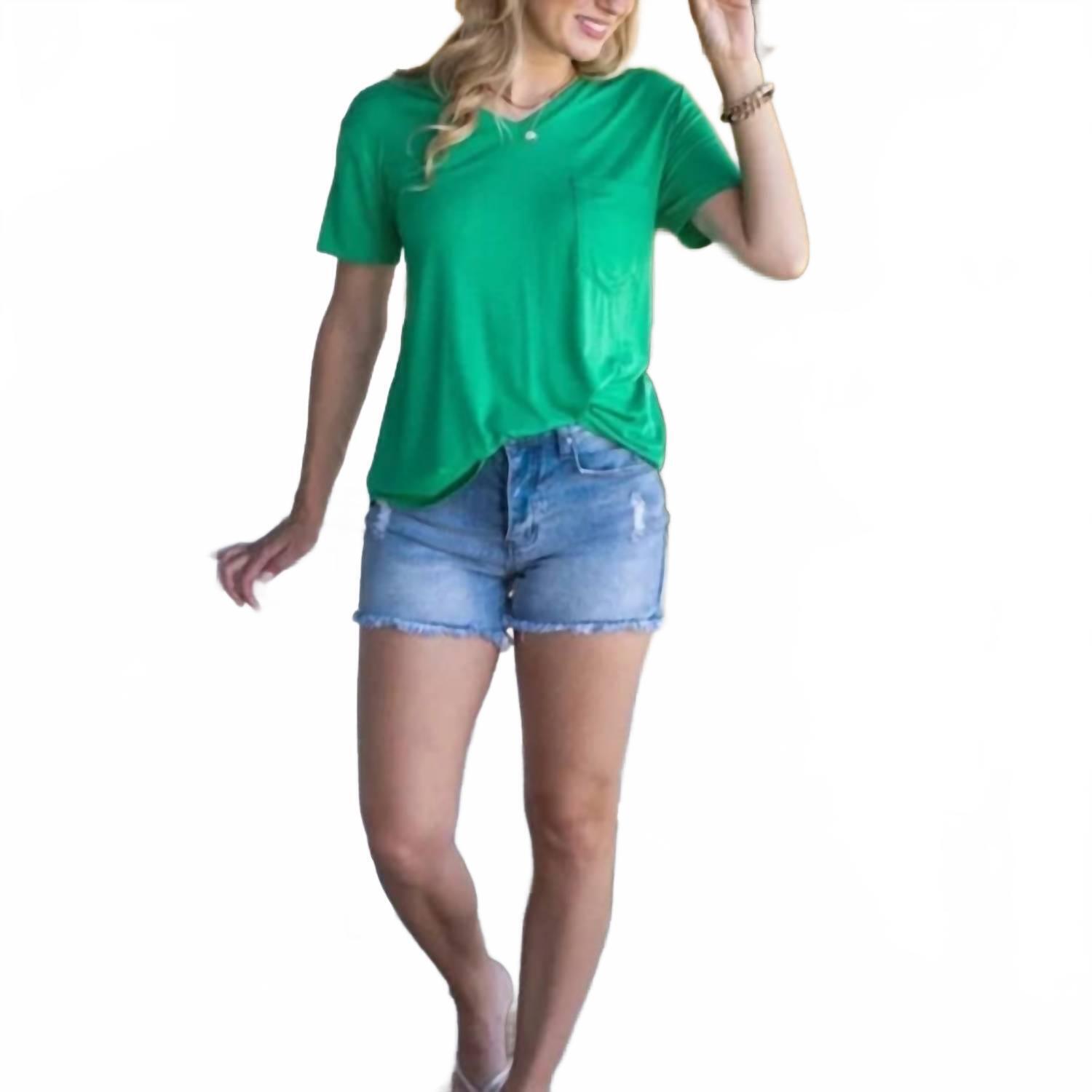 New Grace And Lace Perfect Pocket Tee In Maui Green